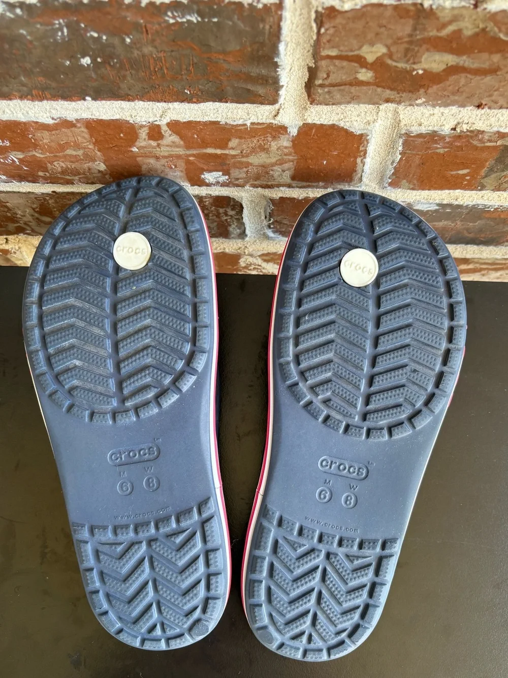CROCS Bayaband Navy‎ Pepper Flip-Flops Thong Sandals Size 8